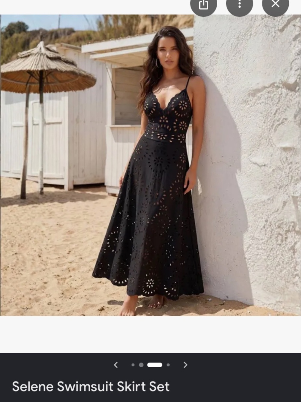Matching swim suit with skirt
